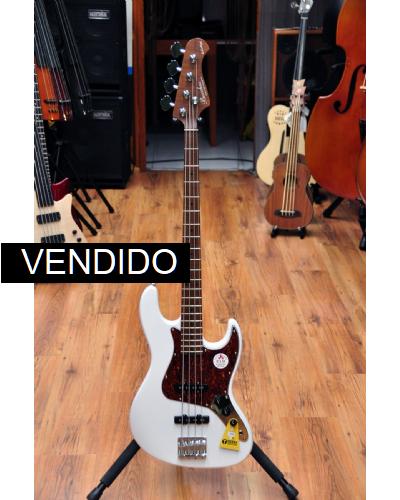 Bacchus Global Series WL4 STD RSM Jazz Bass White with Roasted neck